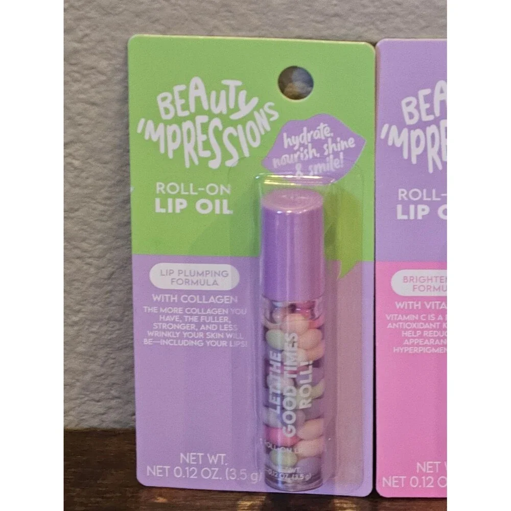 NWT Beauty Impressions Roll-On Lip Oil Bundle